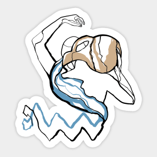 Single Line - Aquarius Sticker